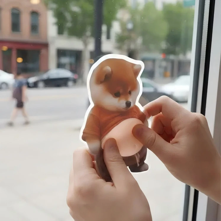 3D Dog & Cat Mochi Squishy Stickers – Stress Relief Toys