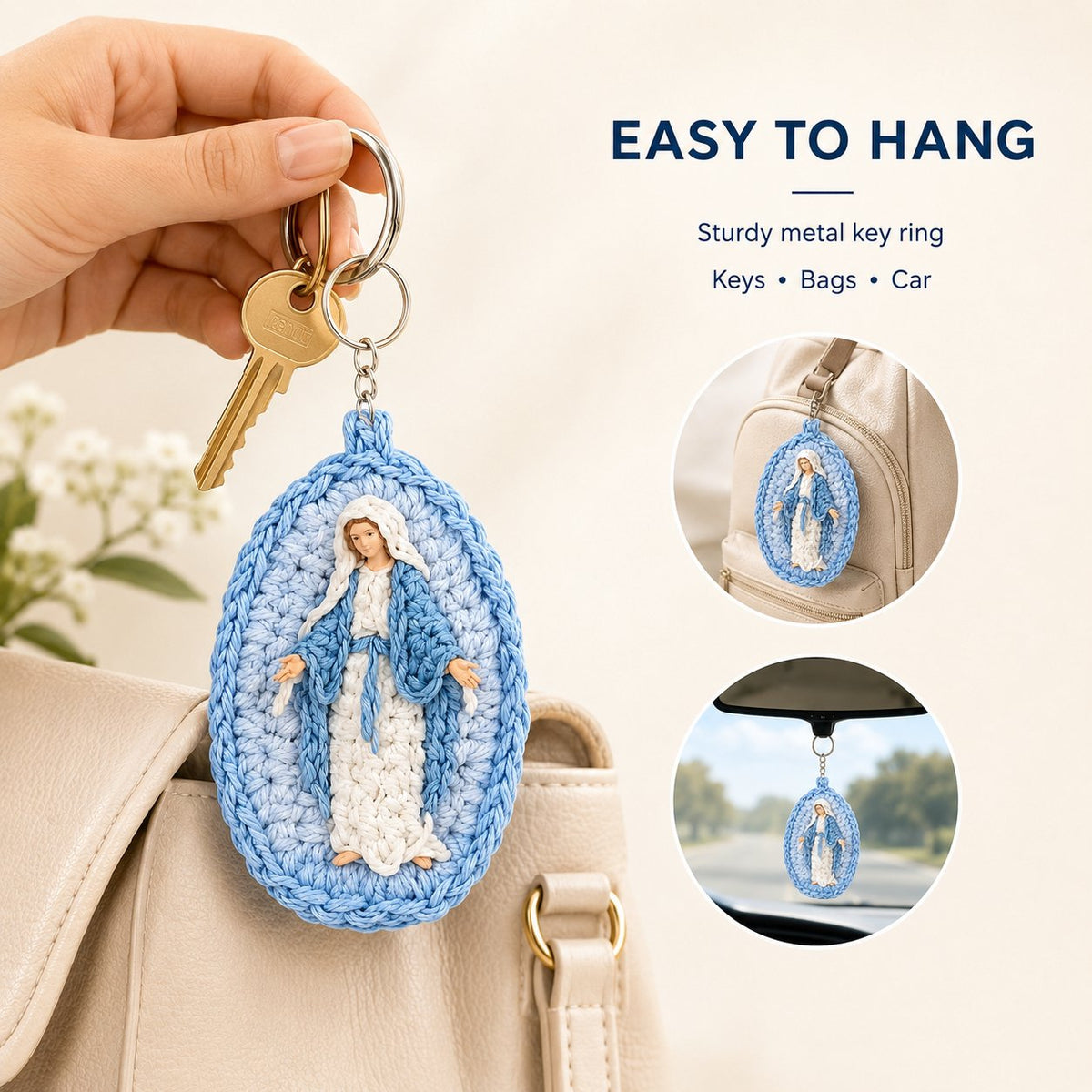 Handmade Crochet Keychain 🧵🙏