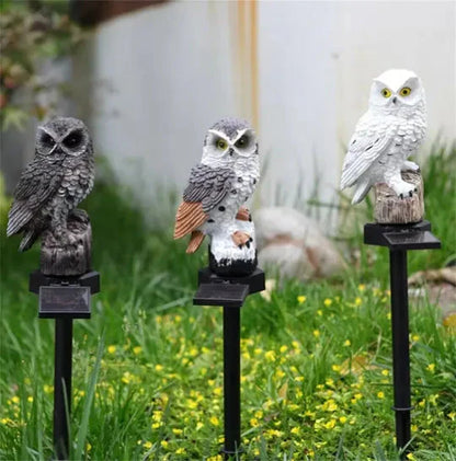 Solar Waterproof Owl LED Garden Pathway Light