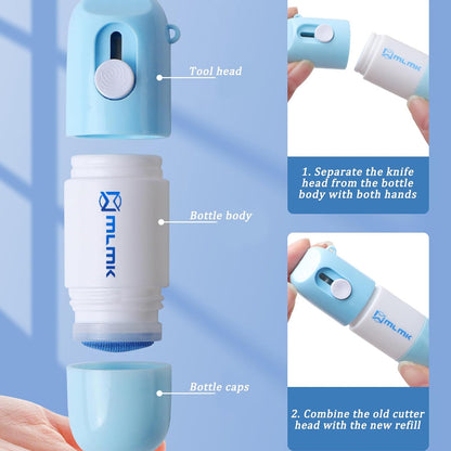 2-in-1 Thermal Label Eraser Pen with Mini Cutter（3pcs）