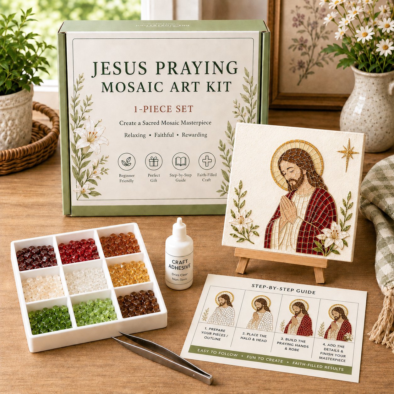 Nativity Sea Glass Art Kit – Beginner-Friendly ✨