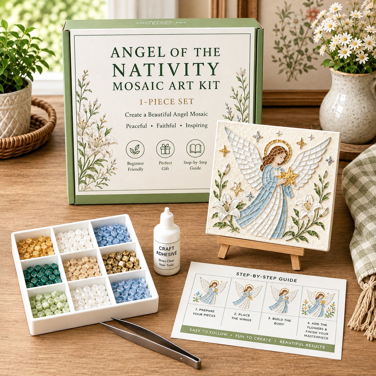 Nativity Sea Glass Art Kit – Beginner-Friendly ✨