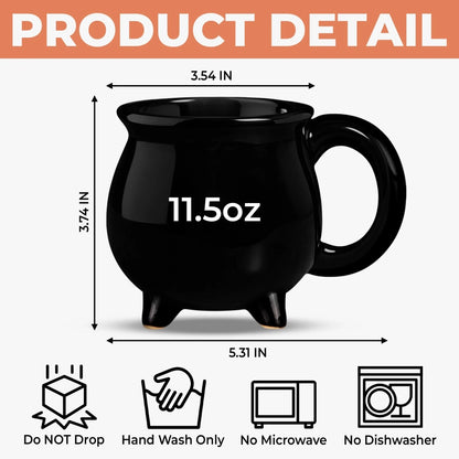 Halloween Witch Cauldron Coffee Mug Witchy Themed Cup
