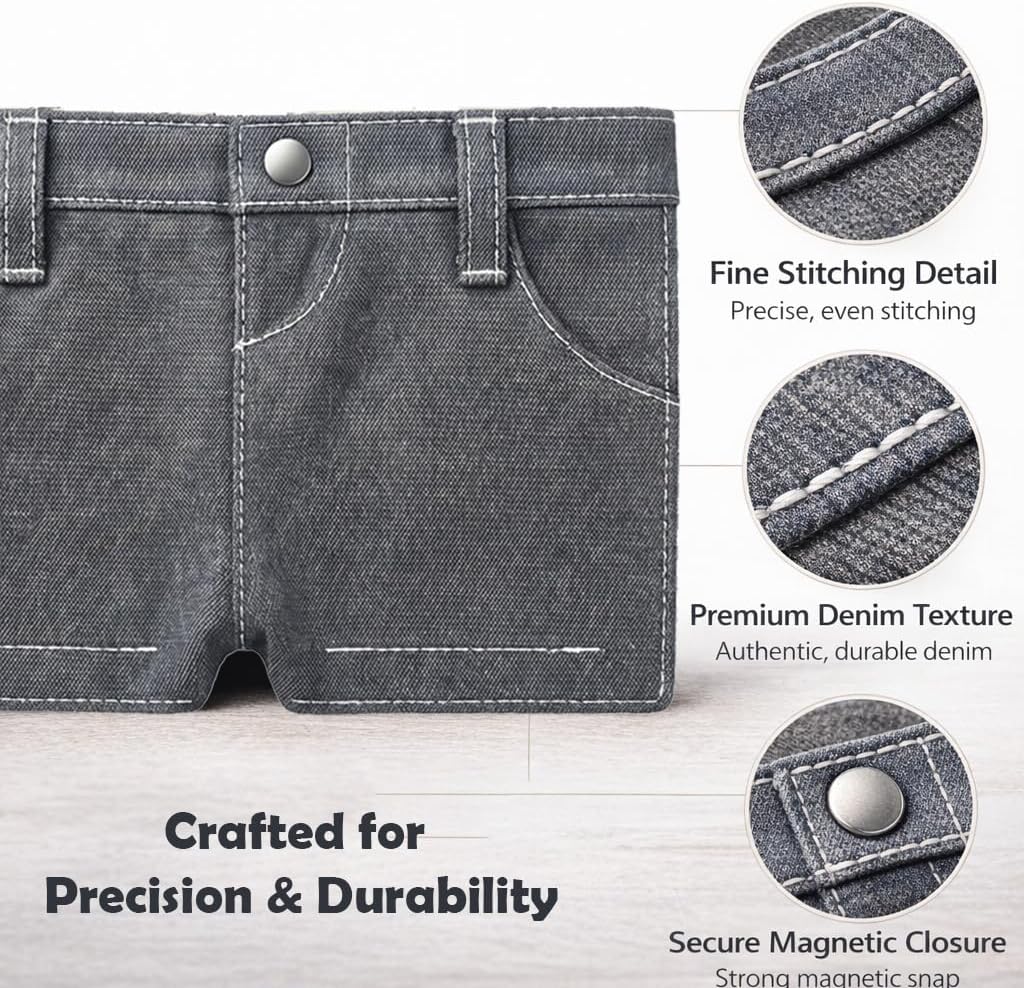 Mini Jeans Wallet with 4 Card Slots
