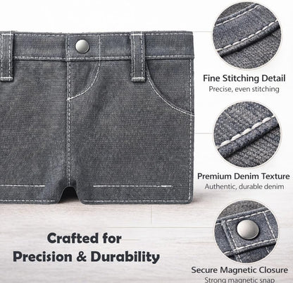 Mini Jeans Wallet with 4 Card Slots
