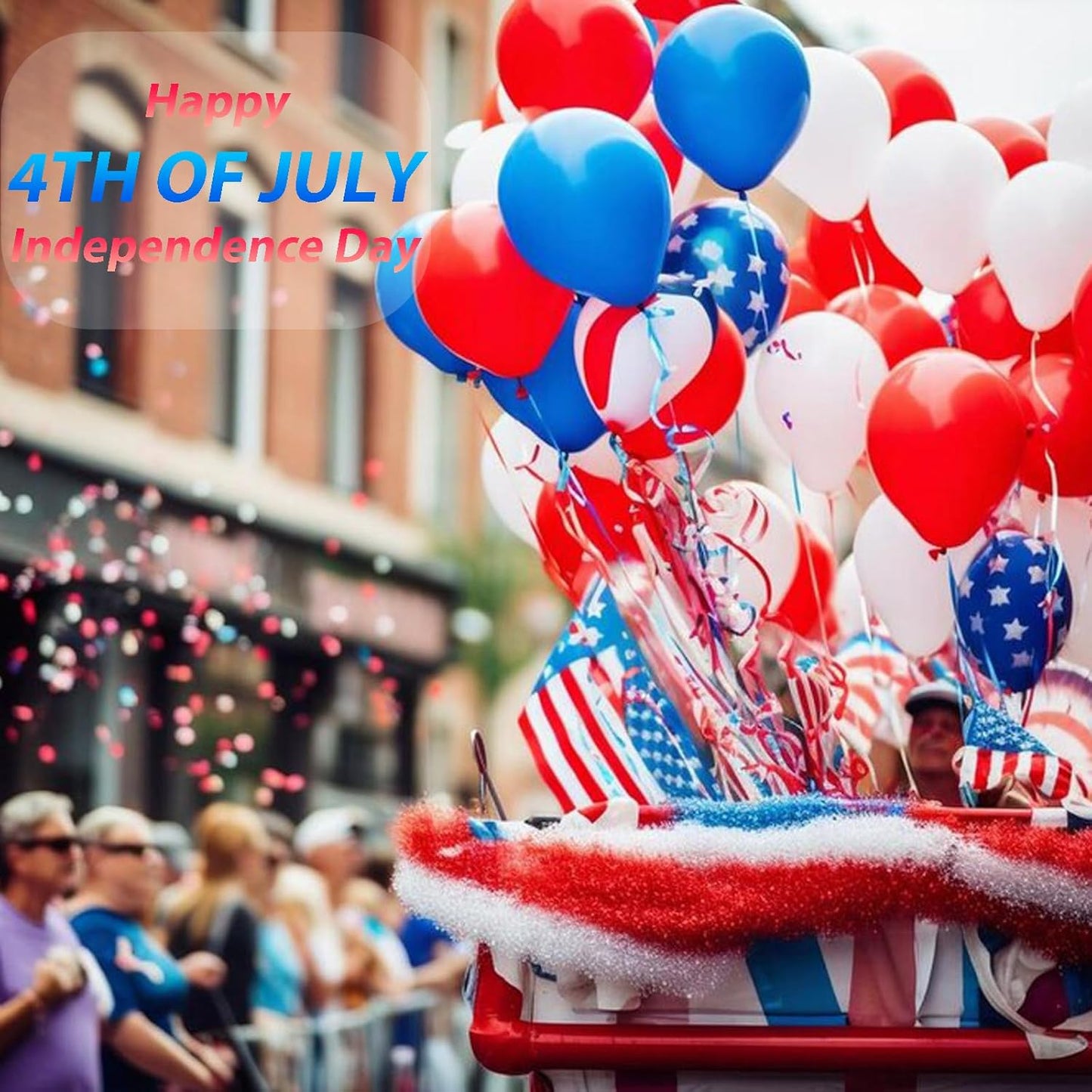 Patriotic Red White & Blue Glitter Stick