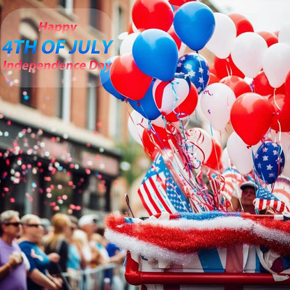 Patriotic Red White & Blue Glitter Stick
