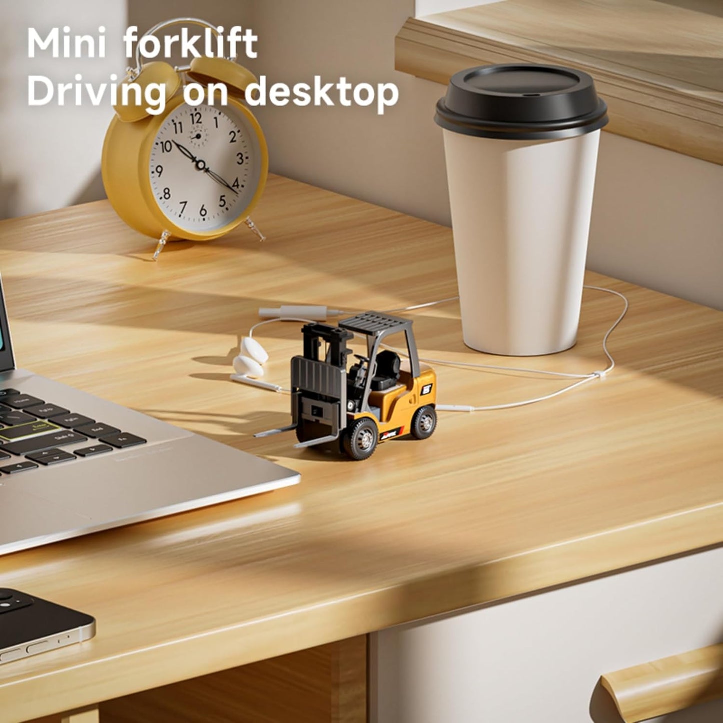 🚜 1:64 Premium Alloy Mini RC Construction Set – Forklift, Excavator & Dump Truck