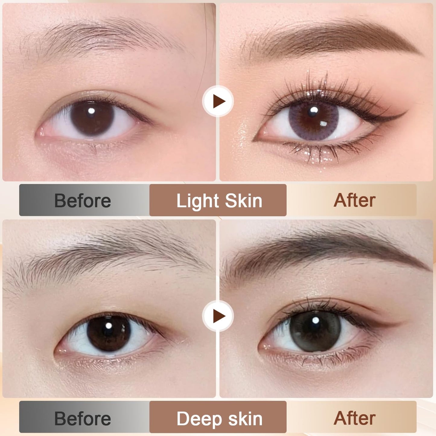 Long-lasting Waterproof Smudge-proof Liquid Eyebrow Gel/Tint(With Free Brush)