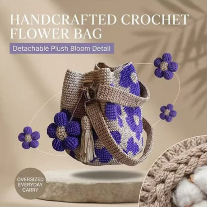 Handmade Crochet Flower Tote