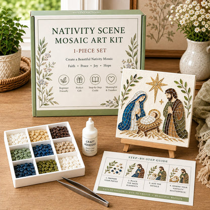 Nativity Sea Glass Art Kit – Beginner-Friendly ✨