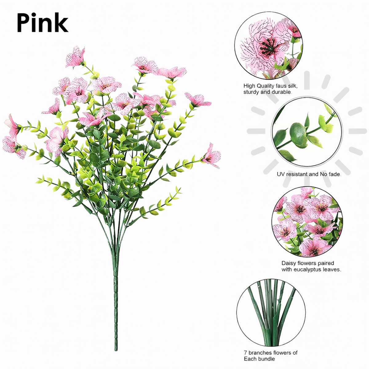 Halloween Artificial Fall Flowers, Realistic UV Resistant Zero Maintenance Outdoor Decor