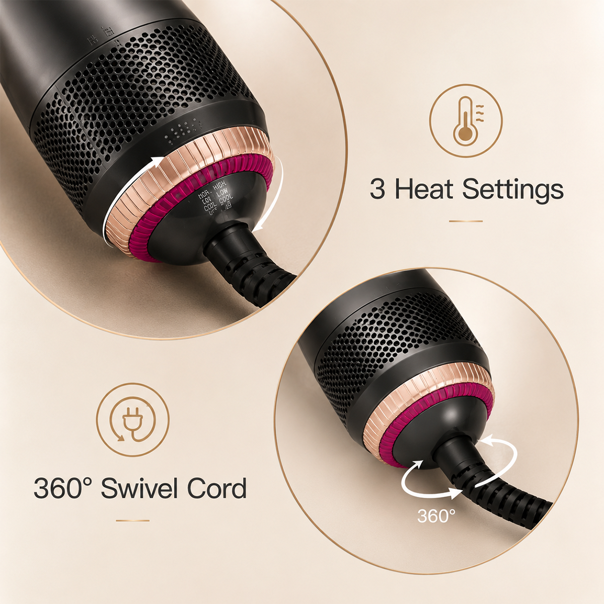 One-Step Hair Dryer & Styler Brush