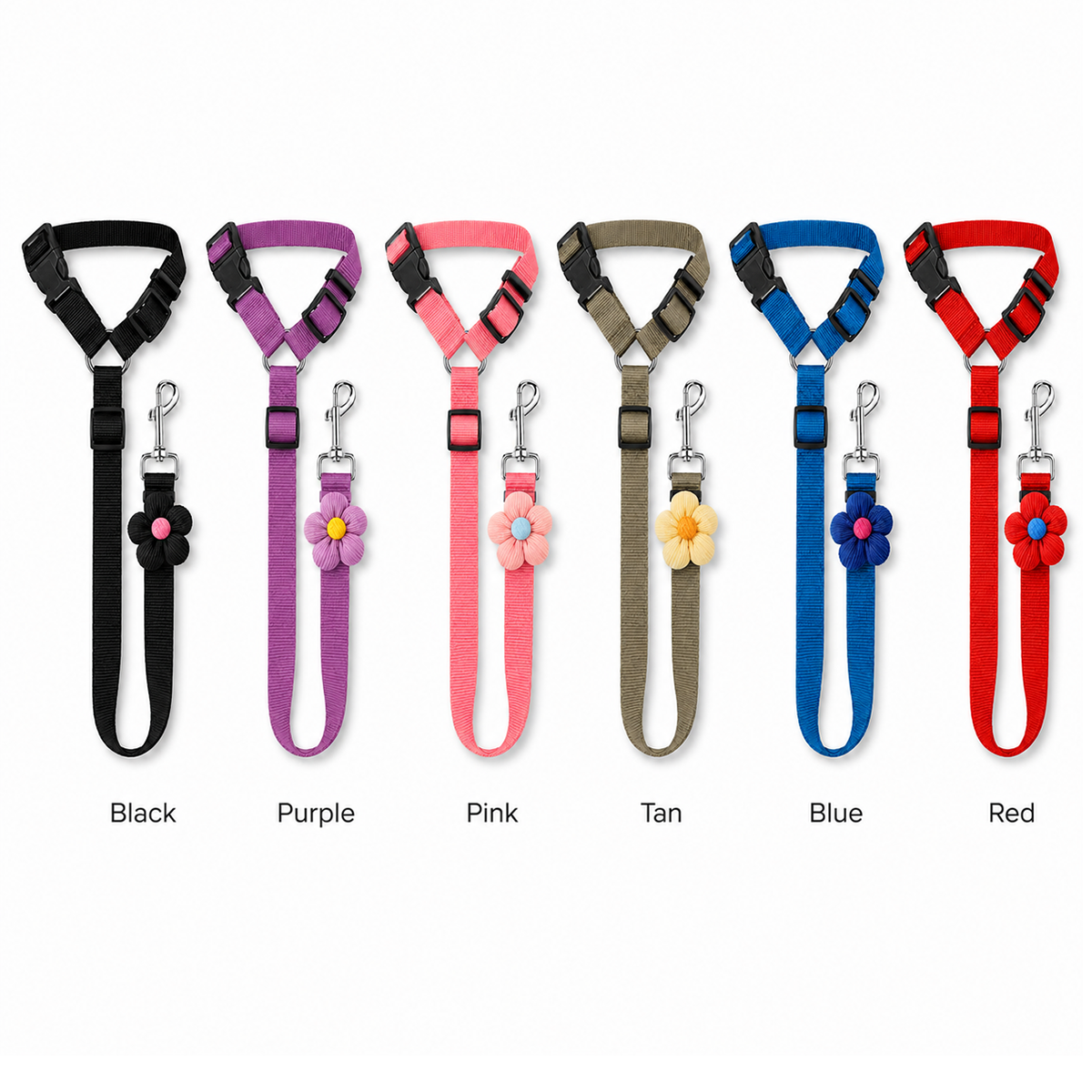 2-Pack Adjustable Dog Car Seat Belt