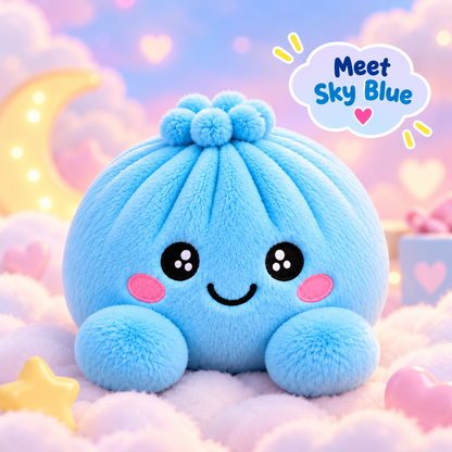 ✨Rainbow Dumpling Squishy Plush Toy with Imitation Bamboo Steamer, Christmas Decor Gift