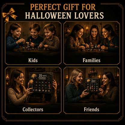 🎉🎃 Nights of Fright Halloween Countdown Box | Unique Mini Figurines, Hanging Charms & Spooky Collectibles 👻✨