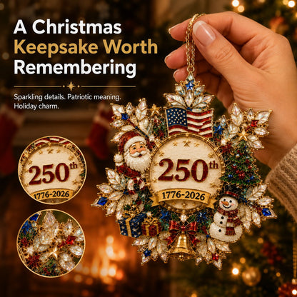 🔥🇺🇸 America’s 250th Anniversary Christmas Ornament – 1776–2026 Commemorative Keepsake