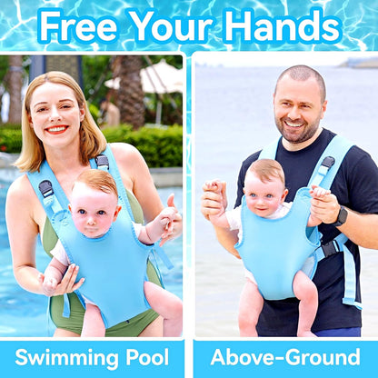 Adjustable Dual-Use Baby Carrier Sling (13–33 lbs) (Blue)