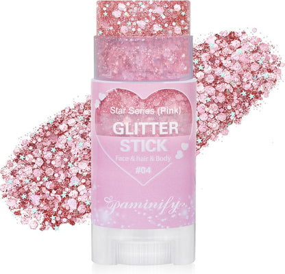 Patriotic Red White & Blue Glitter Stick