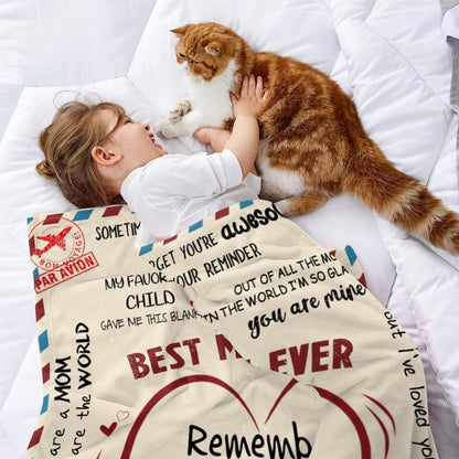 Dear Mom Sherpa Throw Blanket