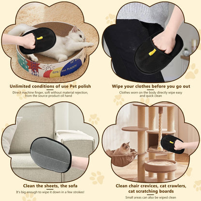 2PCS Efficient Pet Hair Removal Gloves – Ideal for Cats and Dogs