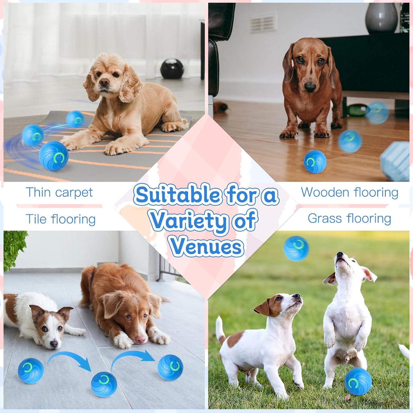 Interactive Automatic Dog Toy Ball – USB Rechargeable