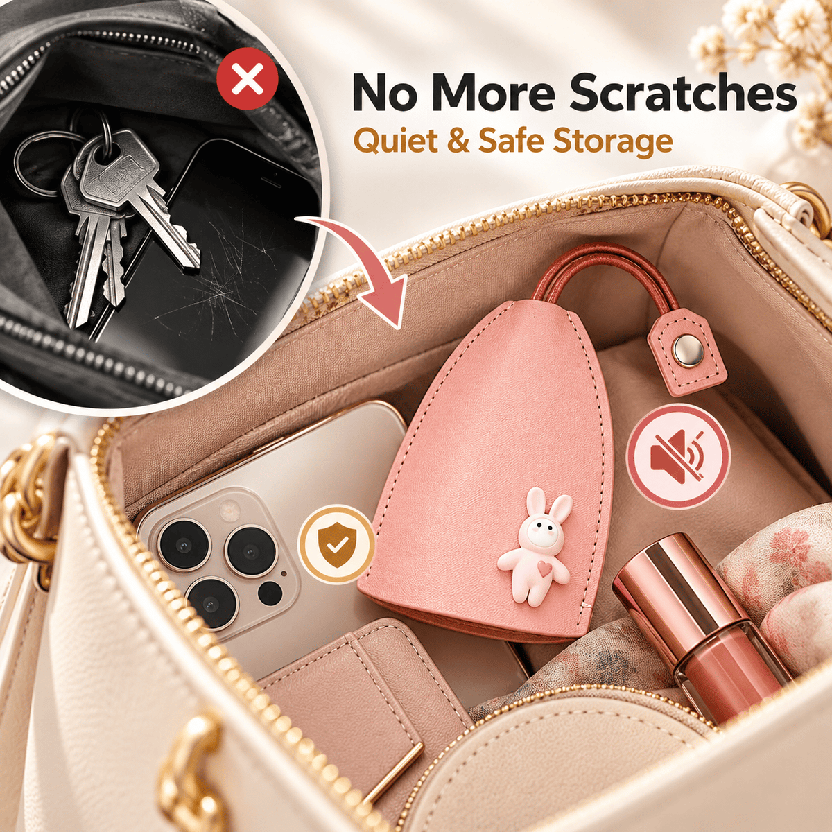 🔥Cute Cartoon Pull-Out Key Case