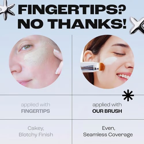 Cream Stick V White Korean Color-Changing Foundation Stick with Volufiline+ Free Brush