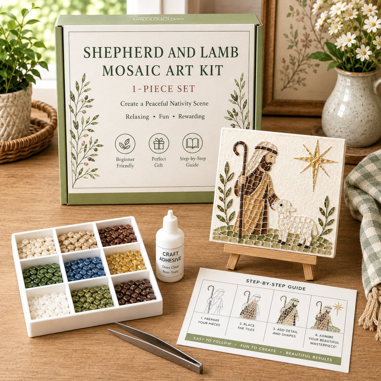 Nativity Sea Glass Art Kit – Beginner-Friendly ✨