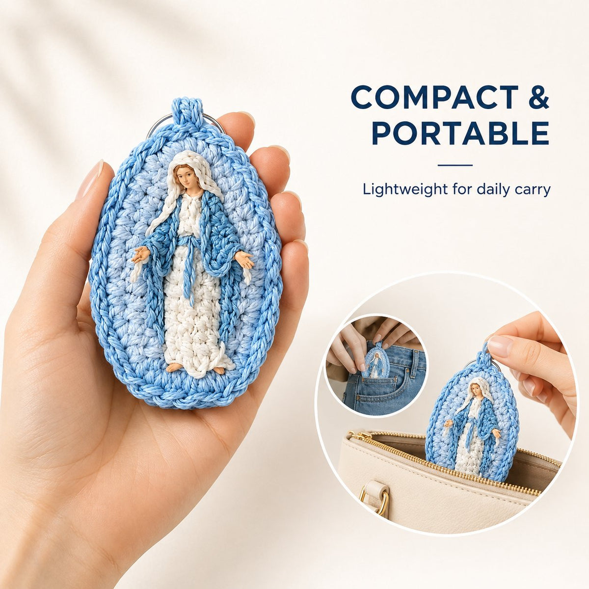 Handmade Crochet Keychain 🧵🙏