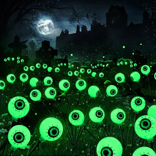🎃Solar Halloween Eyeball Lights, 2 Pack 12 LED