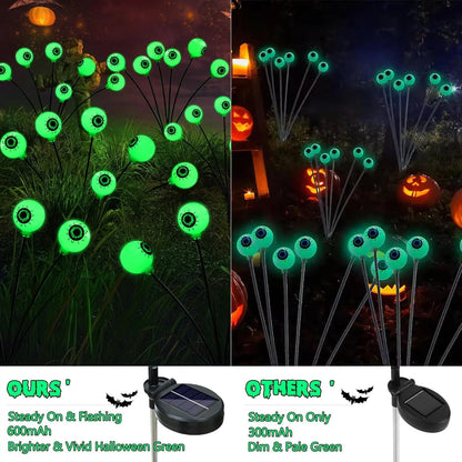 🎃Solar Halloween Eyeball Lights, 2 Pack 12 LED