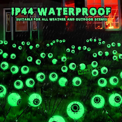 🎃Solar Halloween Eyeball Lights, 2 Pack 12 LED