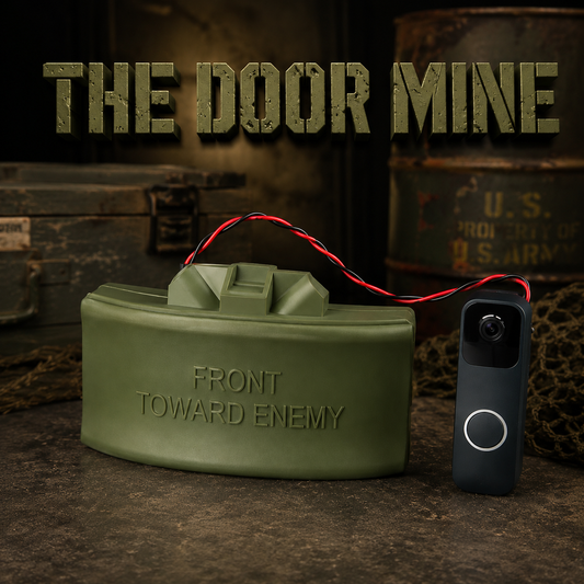 Funny Mine Prop Doorbell Prank Cover Sign