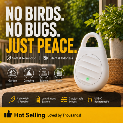 🔥🐦Ultrasonic Portable Bird Repellent Keychain, Keeps Birds, Beasts & Locusts Away