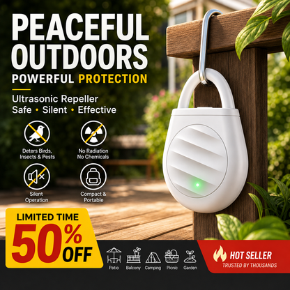 🔥🐦Ultrasonic Portable Bird Repellent Keychain, Keeps Birds, Beasts & Locusts Away