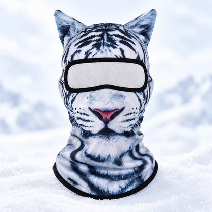 🔥3D Cat Ski Mask with Ears – Funny Windproof Balaclava for Skiing & Festivals