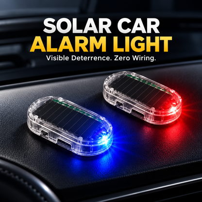 Solar Car Security Warning Light-DIY Flashing Security Light for Vehicle Deterrence
