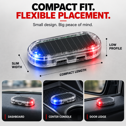 Solar Car Security Warning Light-DIY Flashing Security Light for Vehicle Deterrence