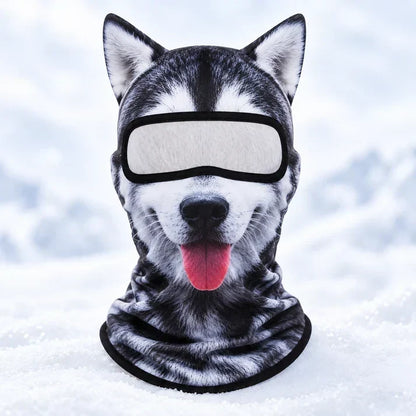 🔥3D Cat Ski Mask with Ears – Funny Windproof Balaclava for Skiing & Festivals