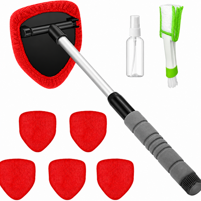 Windshield Cleaning Tool Set with Extendable Handle