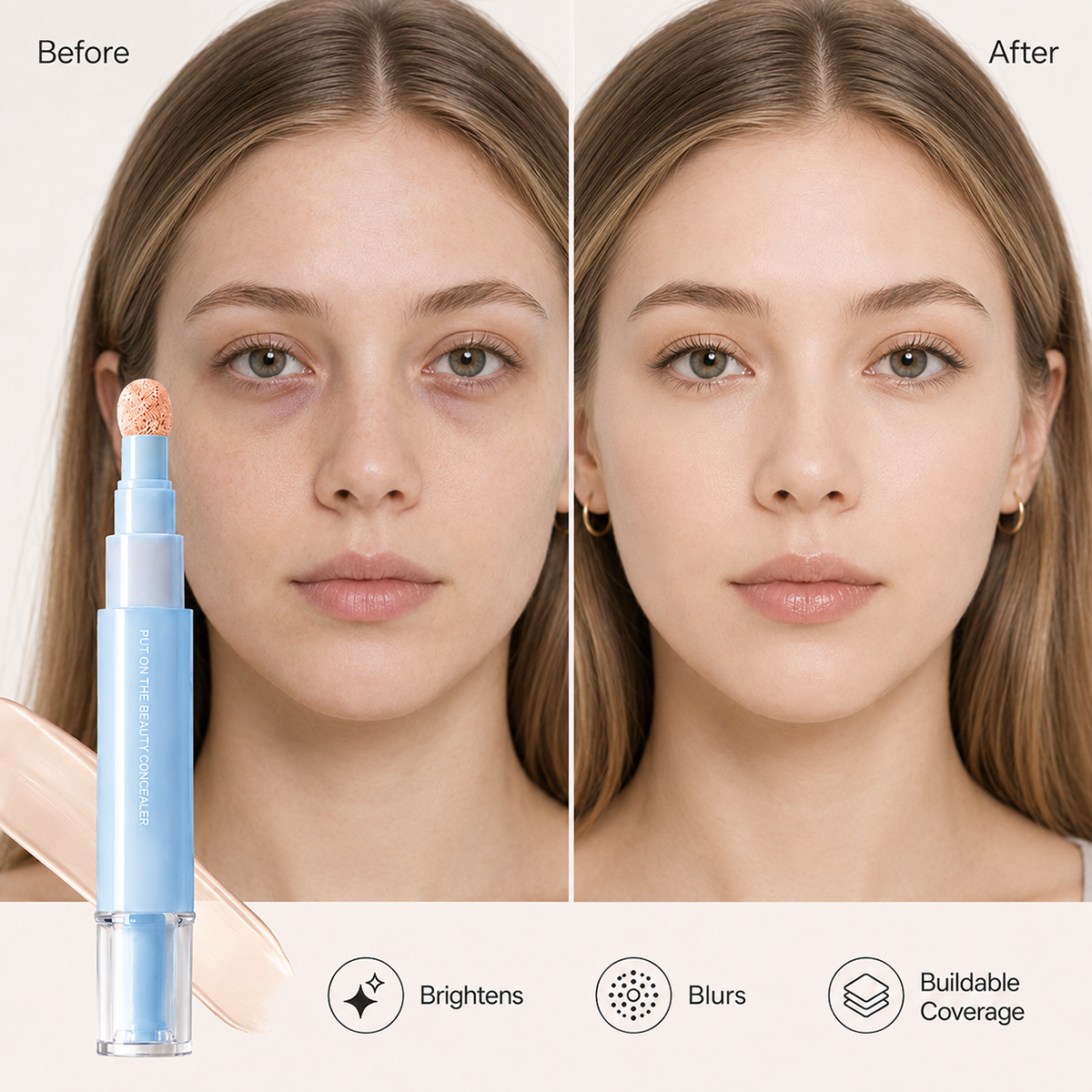 🔥Dual-Effect Concealer & Powder Foundation