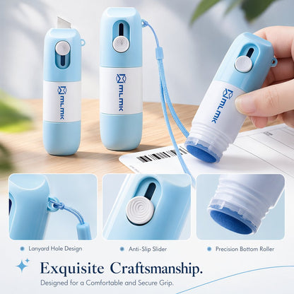 2-in-1 Thermal Label Eraser Pen with Mini Cutter（3pcs）