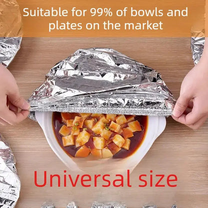 🍲 🔥 Home dining table & food container aluminum foil heat- retaining cover
