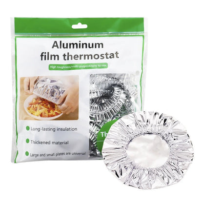 🍲 🔥 Home dining table & food container aluminum foil heat- retaining cover