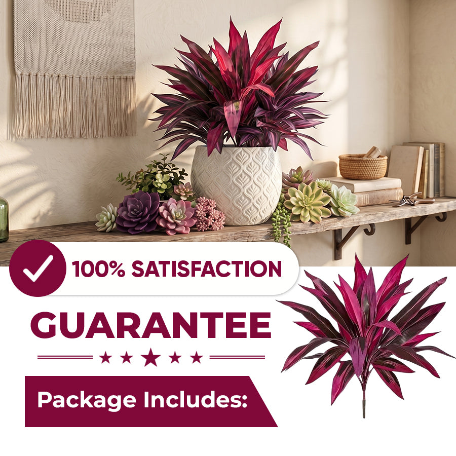 Artificial Boston Fern and Dragon Blood Tree Fake Plants