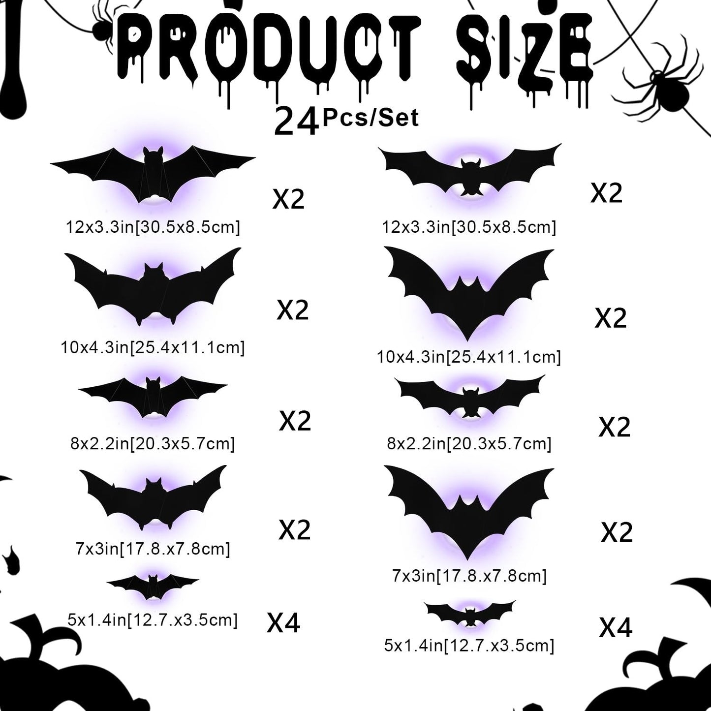 LED Glowing Bat Group