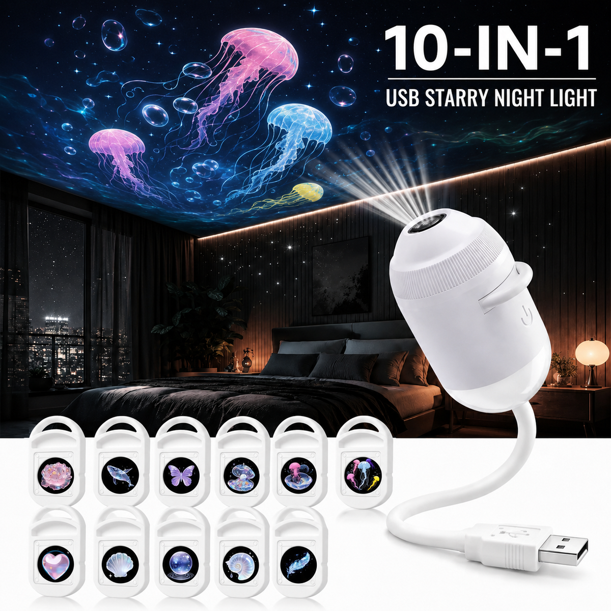 Plug-and-Play HD Star Projector