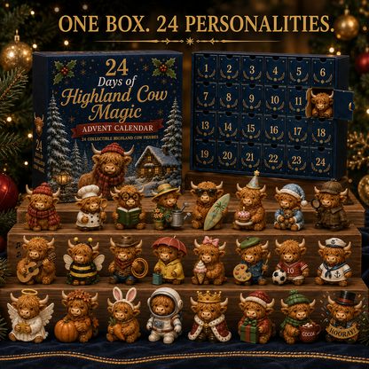 24 Days of Highland Cow Advent Calendar