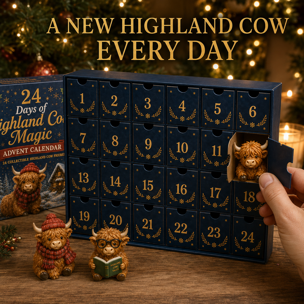 24 Days of Highland Cow Advent Calendar